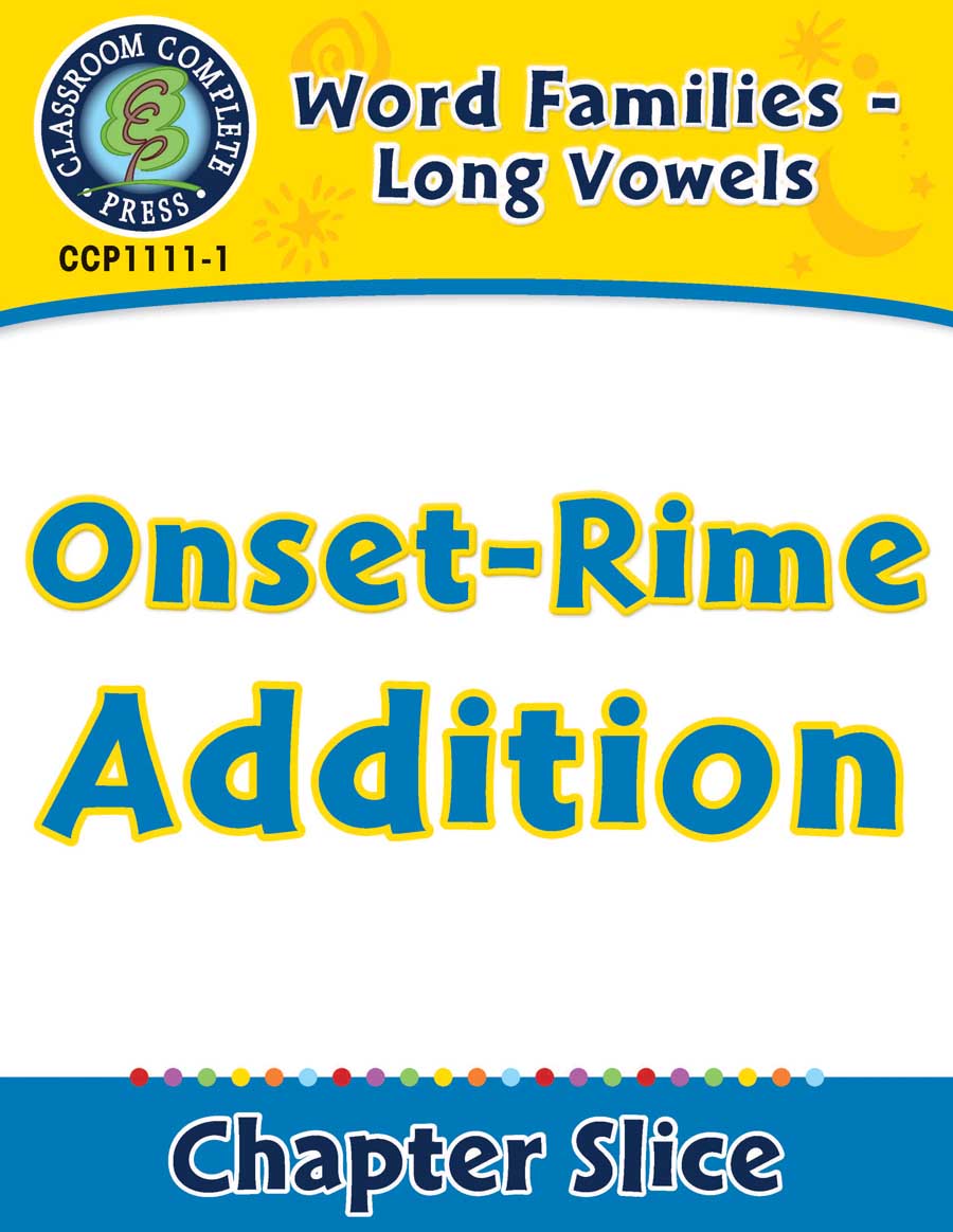 Word Families - Long Vowels: Onset-Rime Addition - Chapter Slice eBook