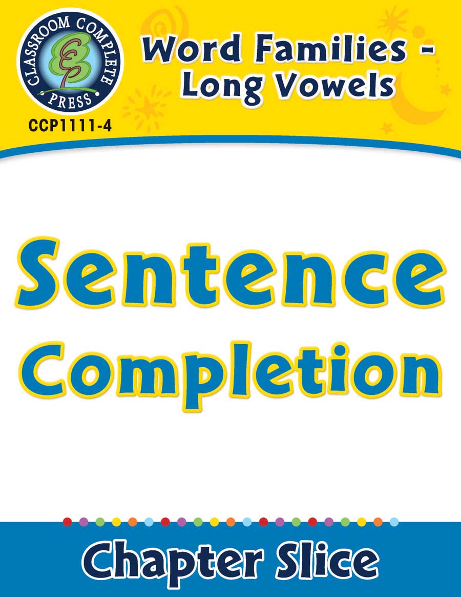 Word Families - Long Vowels: Sentence Completion - Chapter Slice eBook