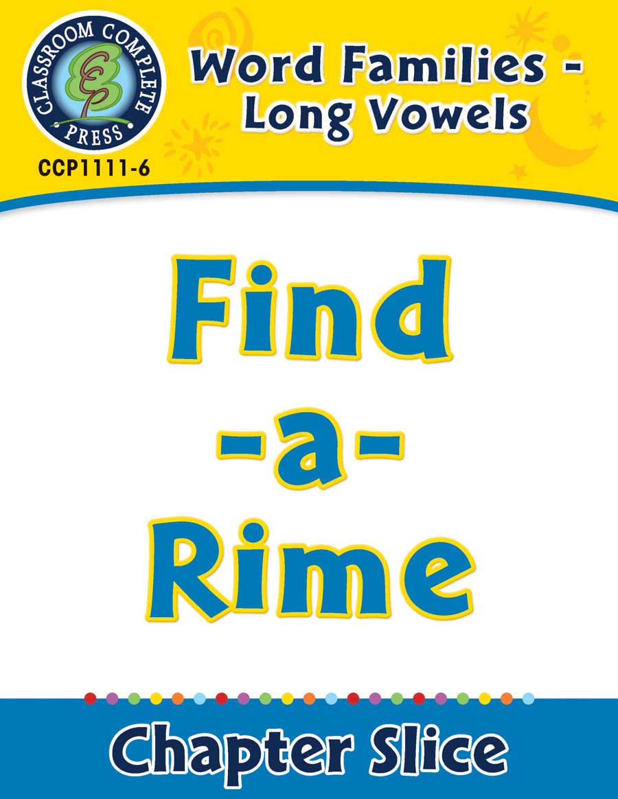 Word Families - Long Vowels: Find-a-Rime - Chapter Slice eBook