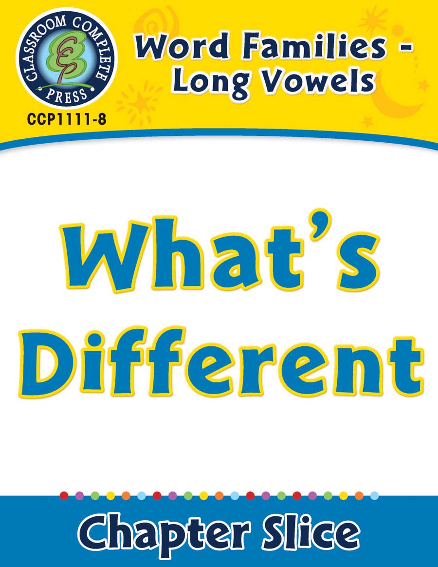 Word Families - Long Vowels: What's Different - Chapter Slice eBook