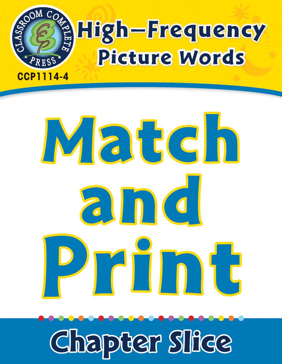 High-Frequency Picture Words: Match and Print - Chapter Slice eBook