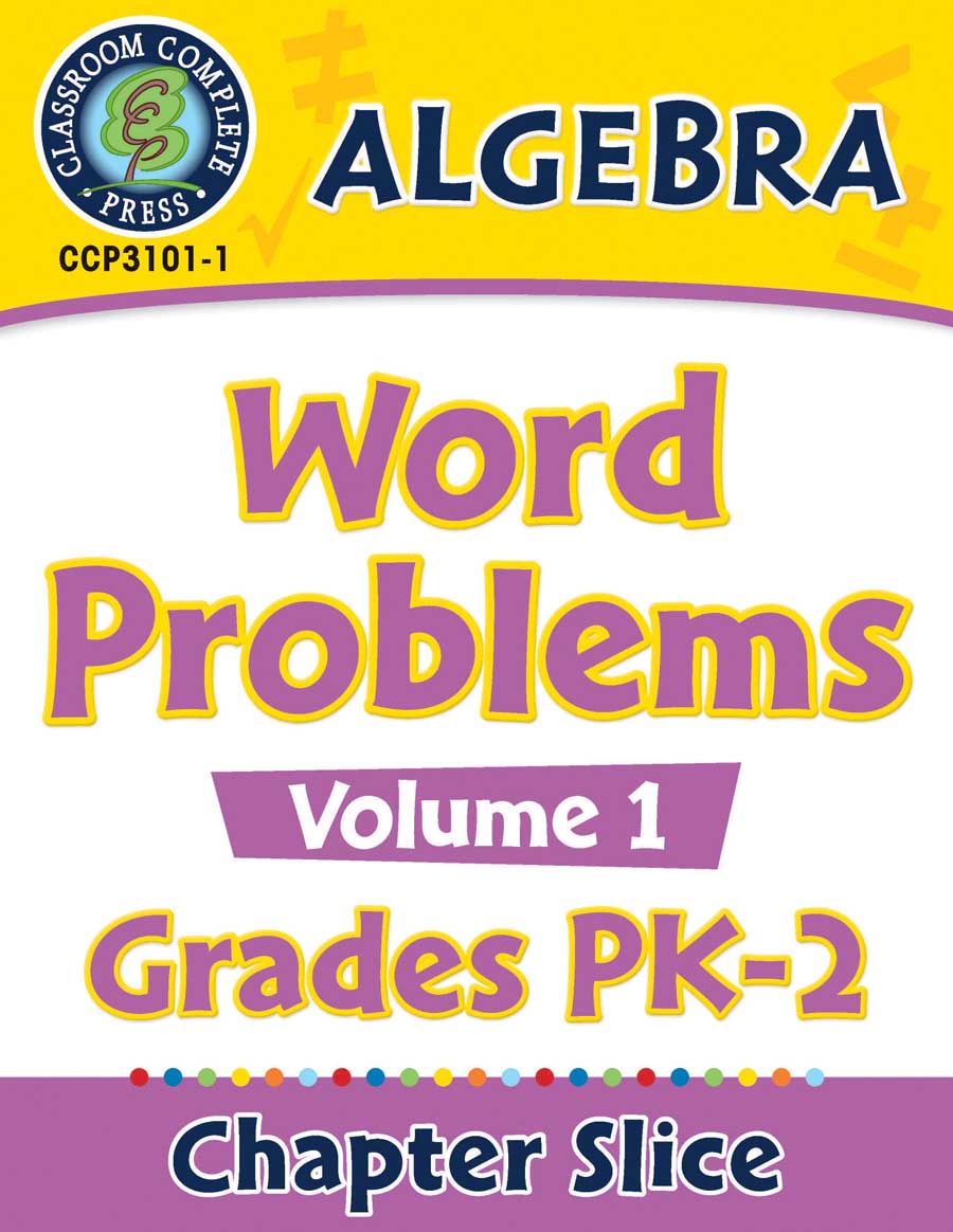 Algebra: Word Problems Vol. 1 Gr. PK-2 - Chapter Slice eBook