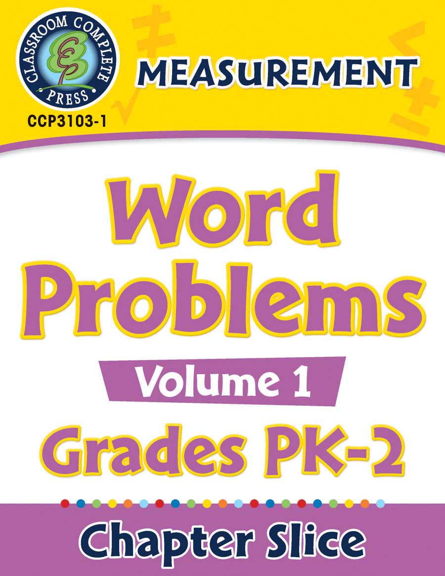 Measurement: Word Problems Vol. 1 Gr. PK-2 - Chapter Slice eBook