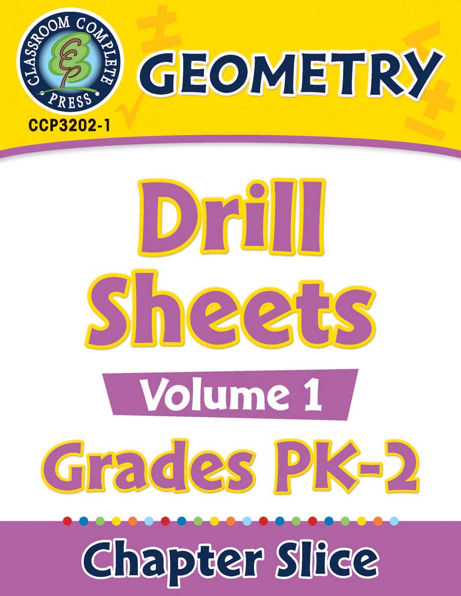 Geometry - Drill Sheets Vol. 1 Gr. PK-2 - Chapter Slice eBook