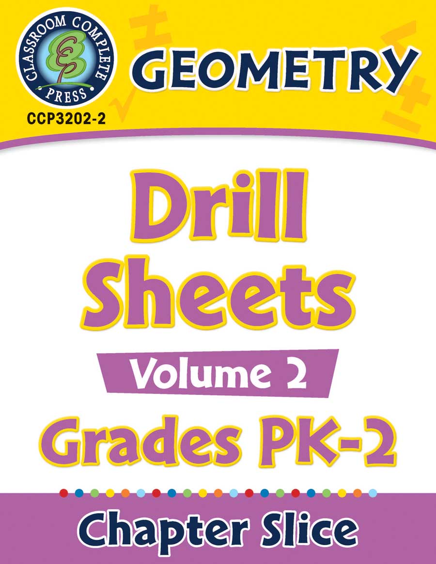 Geometry - Drill Sheets Vol. 2 Gr. PK-2 - Chapter Slice eBook