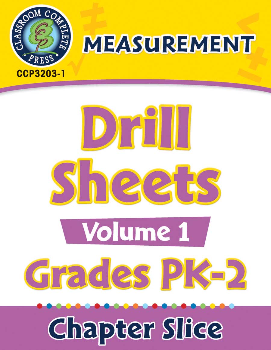 Measurement - Drill Sheets Vol. 1 Gr. PK-2 - Chapter Slice eBook