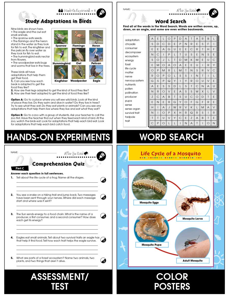 Hands-On - Life Science: Adaptations Gr. 1-5 - Chapter Slice eBook