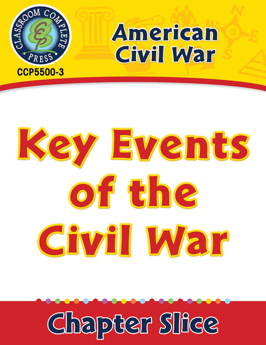 American Civil War: Key Events of the Civil War Gr. 5-8 - Chapter Slice eBook