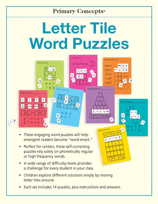 Letter Tile Word Puzzles  