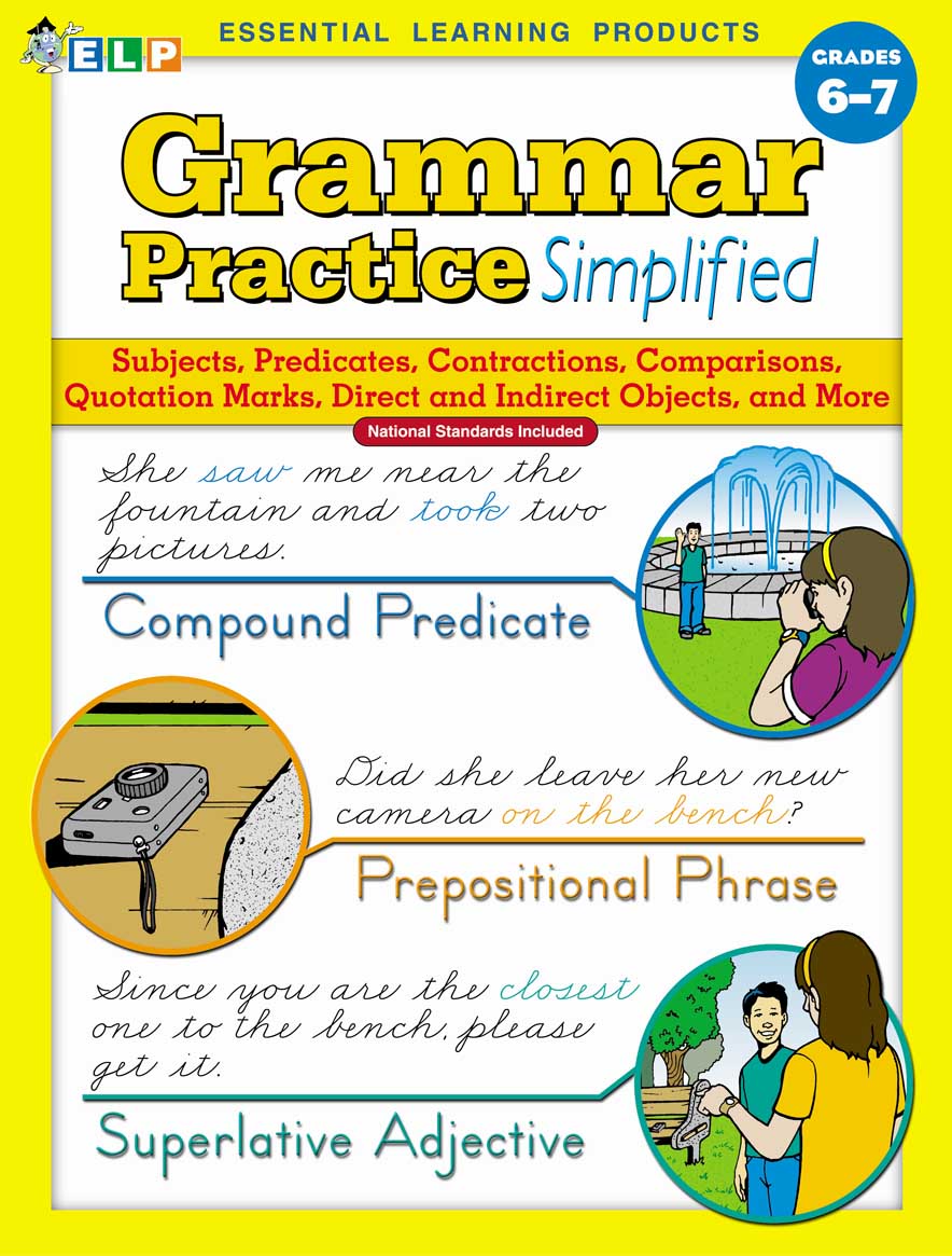 Grammar Practice Simplified: Guided Practice in Basic Skills (Book E, Grades 6-7)