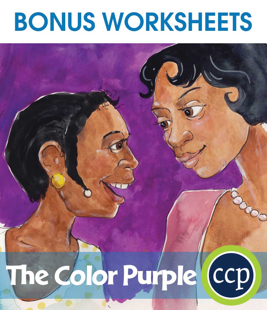 The Color Purple - Literature Kit Gr. 9-12 - BONUS WORKSHEETS - eBook