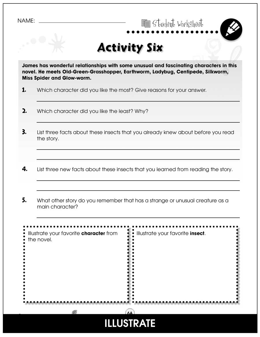 James And The Giant Peach Bonus Worksheets Grades 3 To 4 Ebook Bonus Worksheets Ccp Interactive