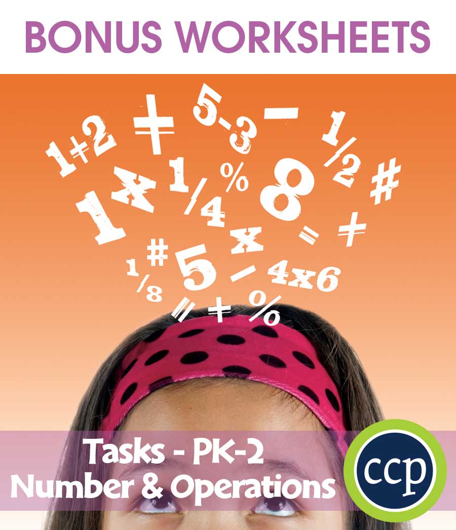 Number & Operations - Task Sheets Gr. PK-2 - BONUS WORKSHEETS - eBook