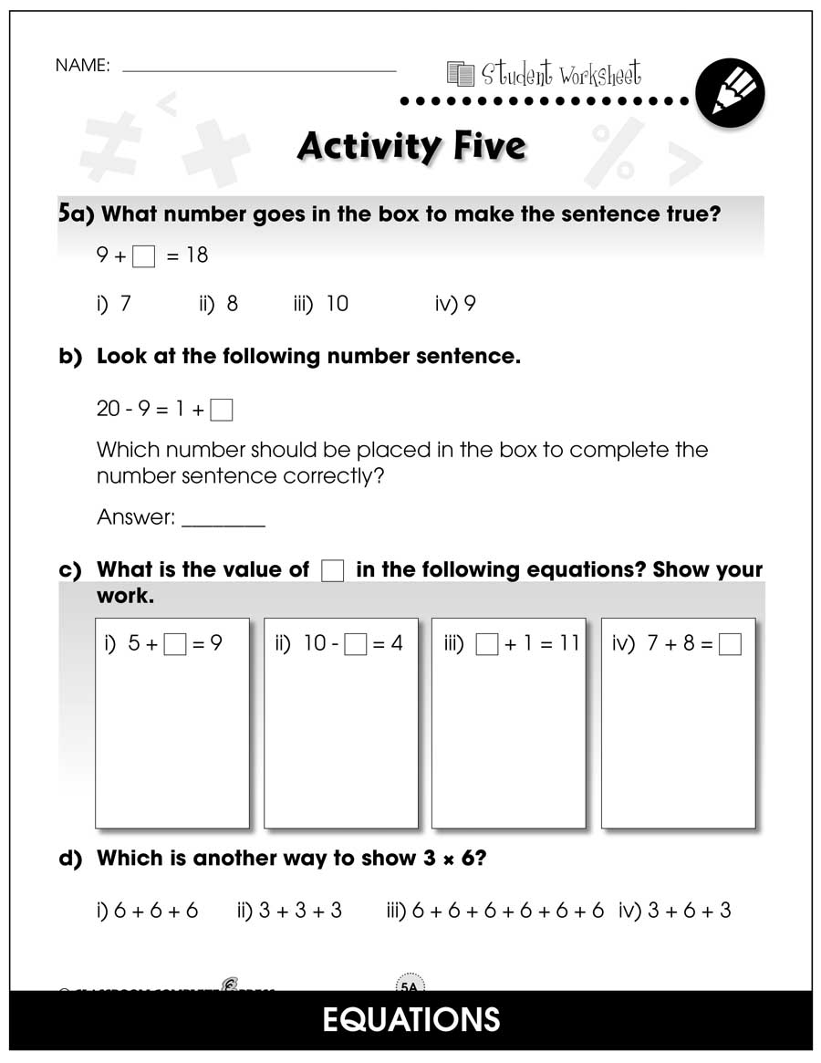 Algebra - Task Sheets Gr. PK-2 - BONUS WORKSHEETS - eBook