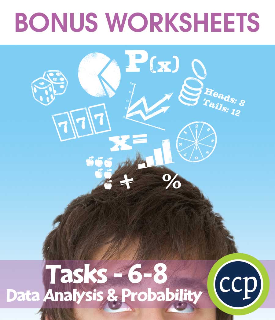 Data Analysis & Probability - Task Sheets Gr. 6-8 - BONUS WORKSHEETS - eBook