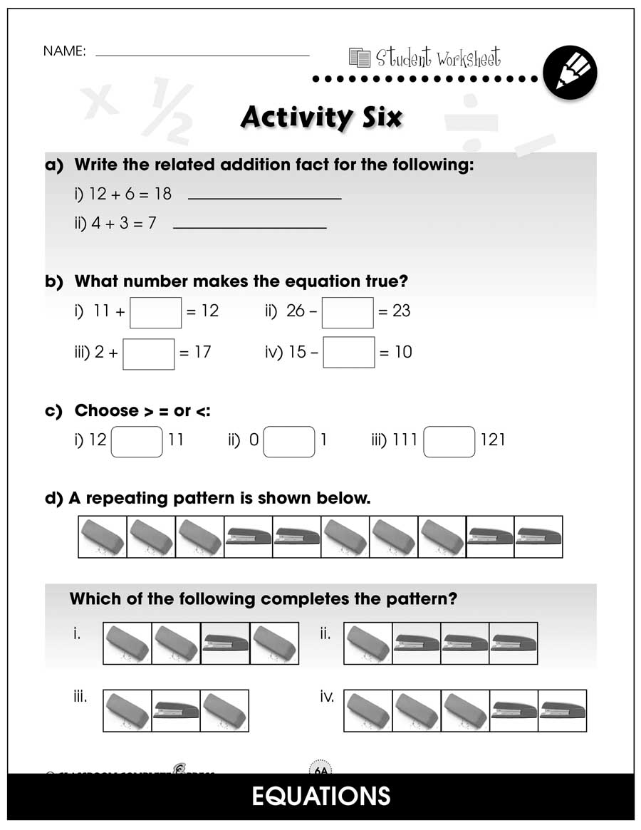 Algebra - Drill Sheets Gr. PK-2 - BONUS WORKSHEETS - eBook