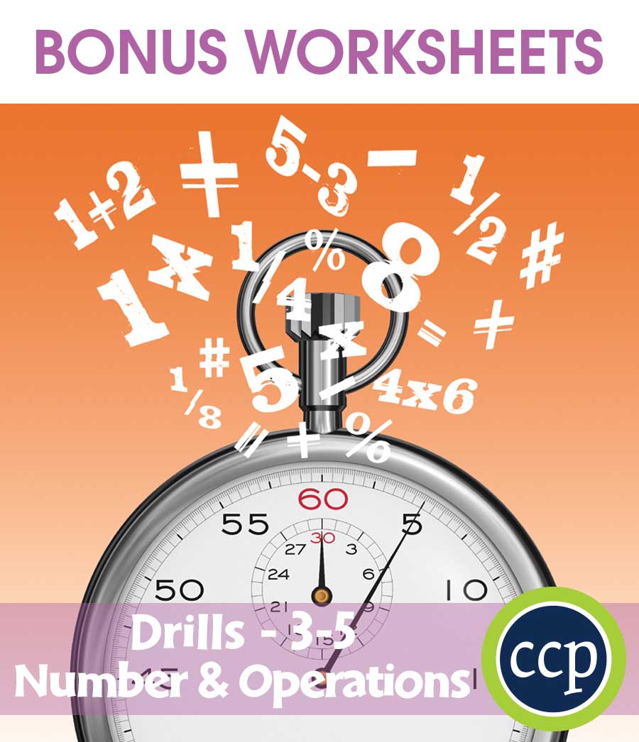 Number & Operations - Drill Sheets Gr. 3-5 - BONUS WORKSHEETS - eBook