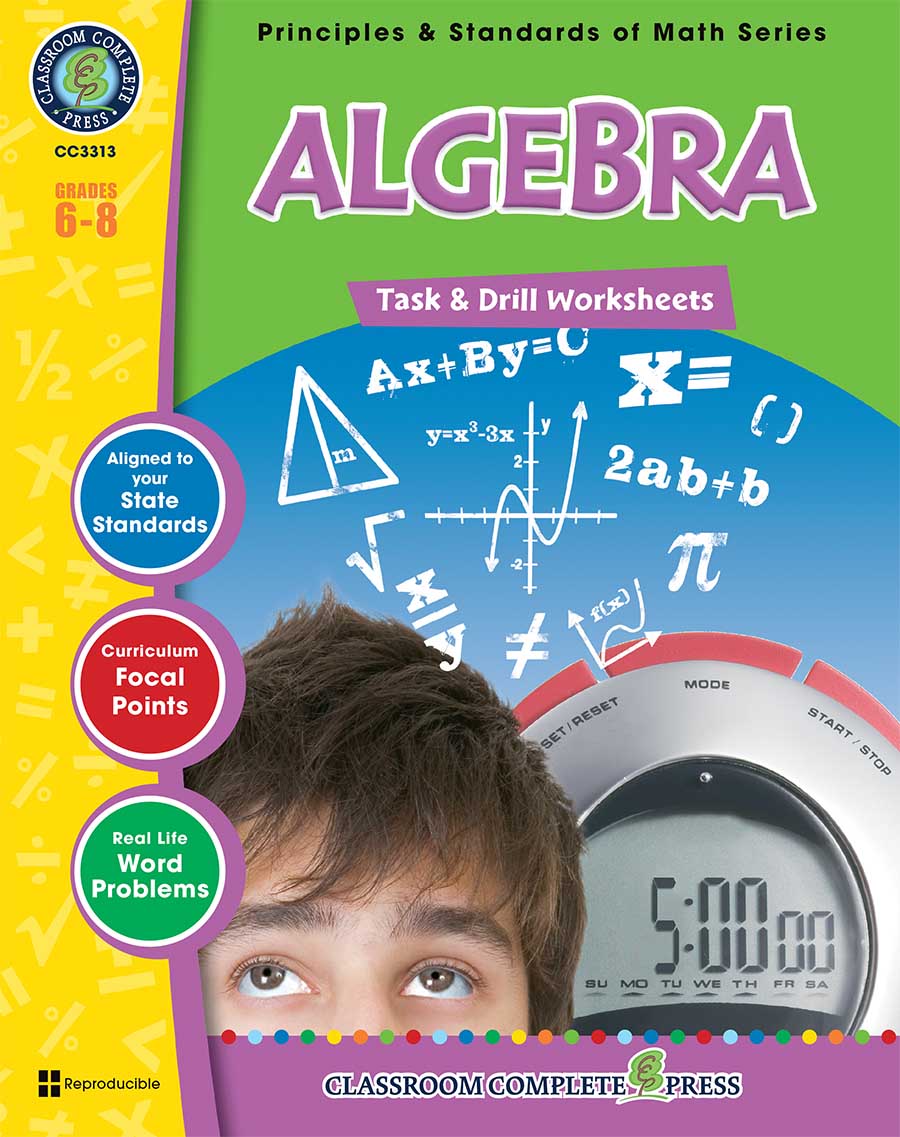 Algebra - Task & Drill Sheets Gr. 6-8 - print book