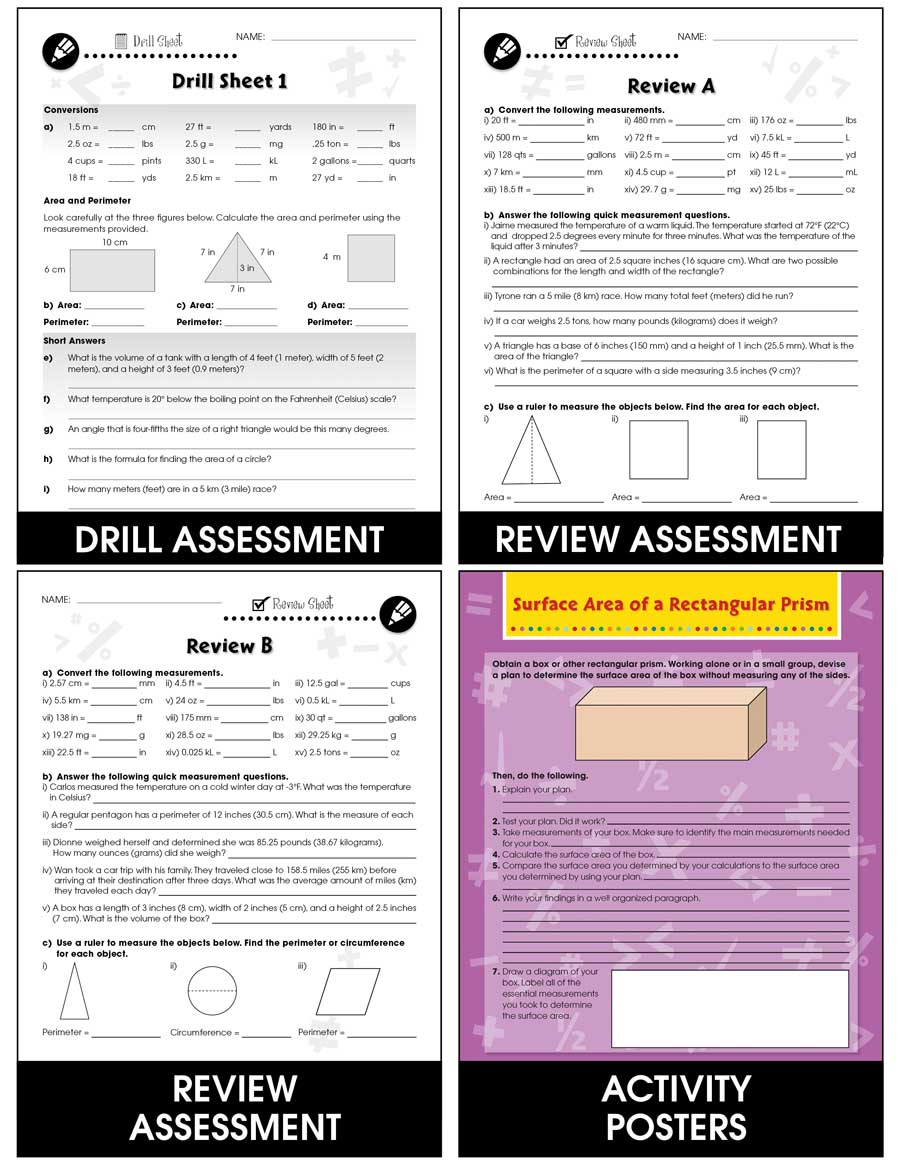 Measurement - Task & Drill Sheets Gr. 6-8 - print book