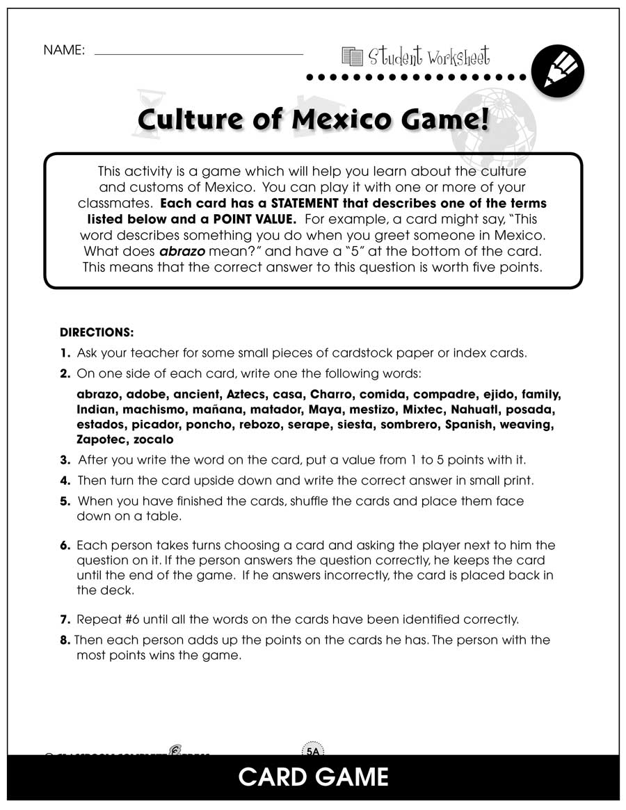 Mexican Government Gr. 5-8 - BONUS WORKSHEETS - eBook
