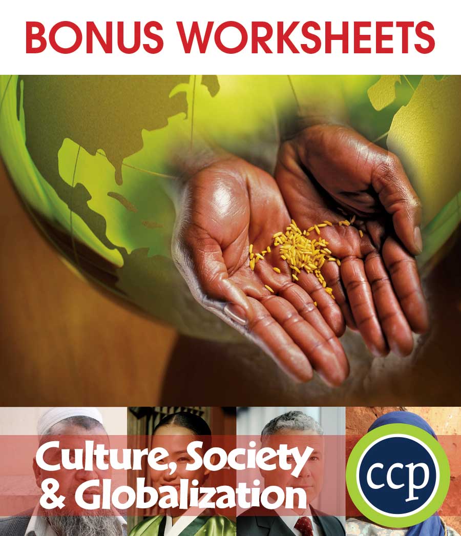 Culture, Society & Globalization Gr. 5-8 - BONUS WORKSHEETS - eBook