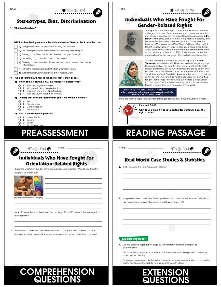 Gender Equality And Inequality Canadian Content Grades 6
