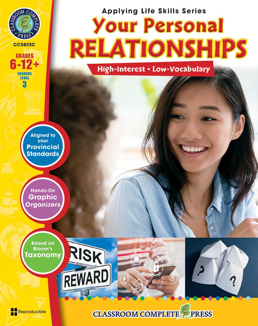 Applying Life Skills - Your Personal Relationships - Canadian Content Gr. 6-12+ - print book