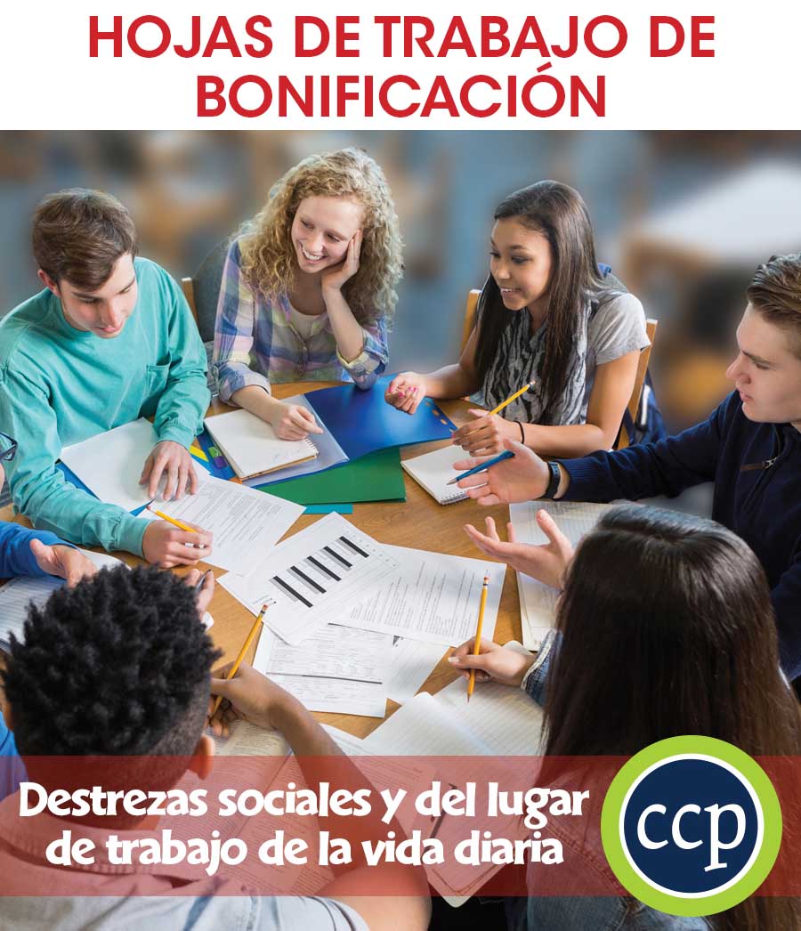 Destrezas sociales y del lugar de trabajo de la vida diaria Gr. 6-12 - HOJAS DE TRABAJO DE BONIFICACION - Libro Electronico