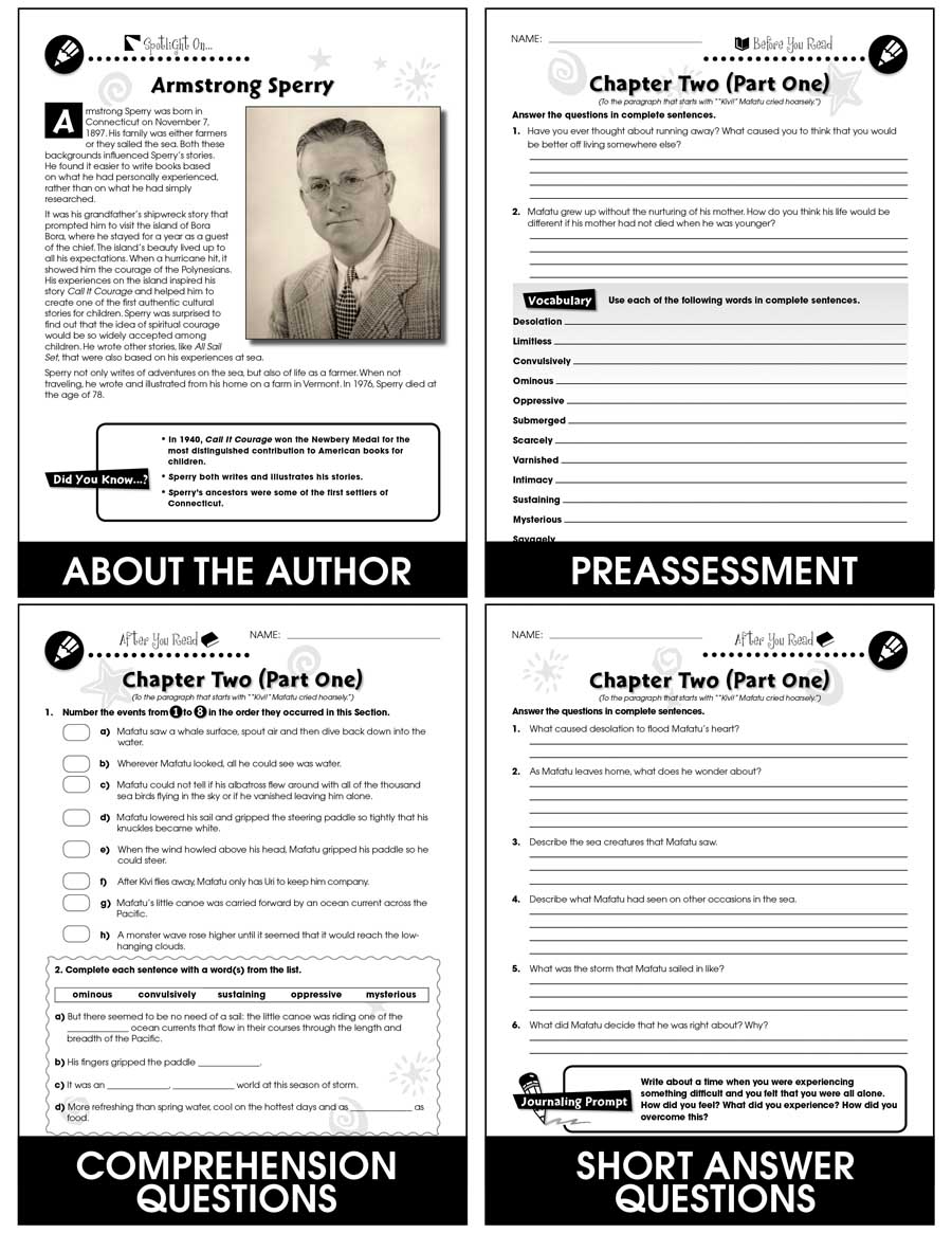 Call It Courage - Literature Kit Gr. 7-8 - eBook