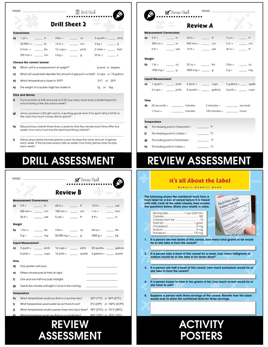 Measurement - Task Sheets Gr. 3-5 - eBook