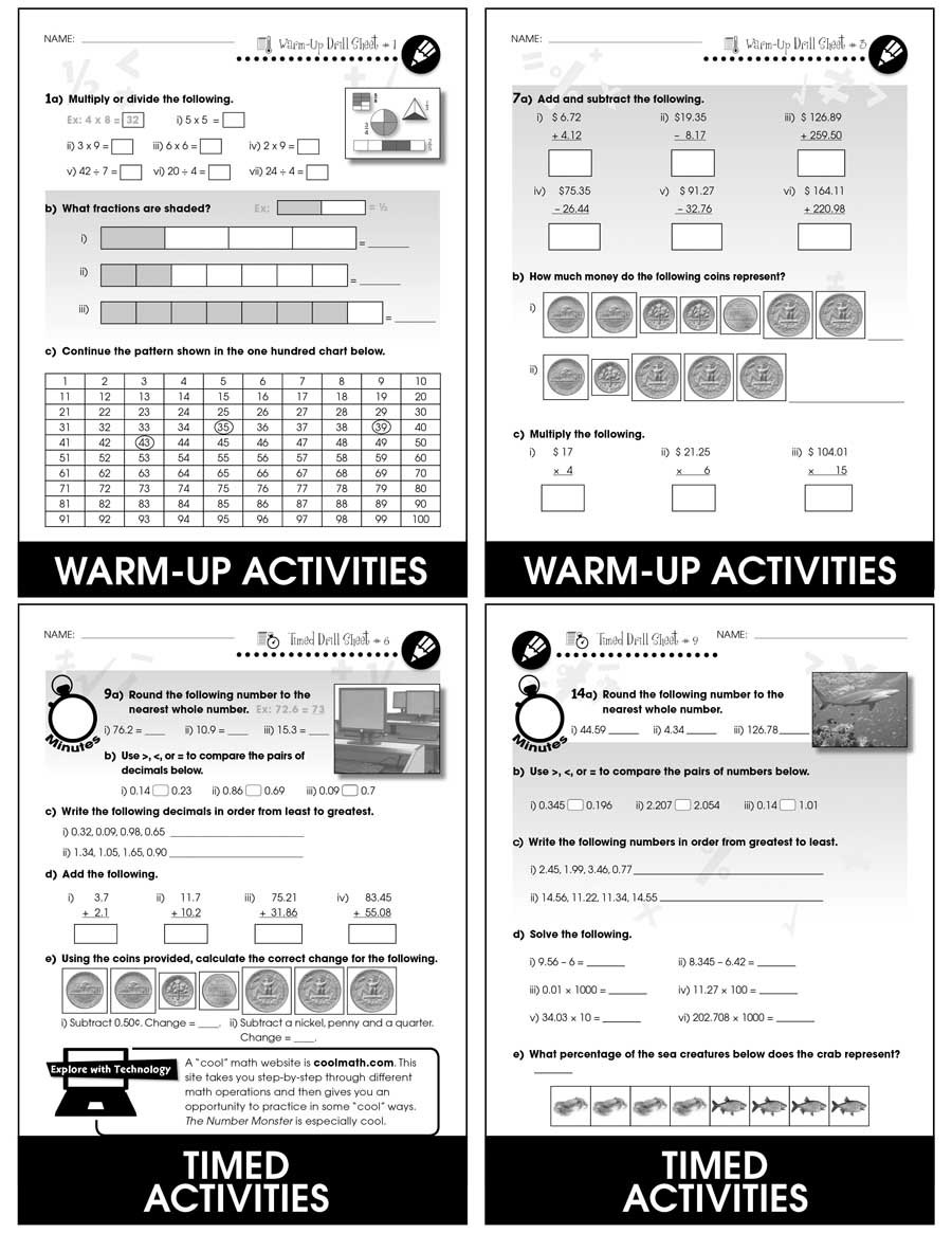 Number & Operations - Drill Sheets Gr. 3-5 - eBook