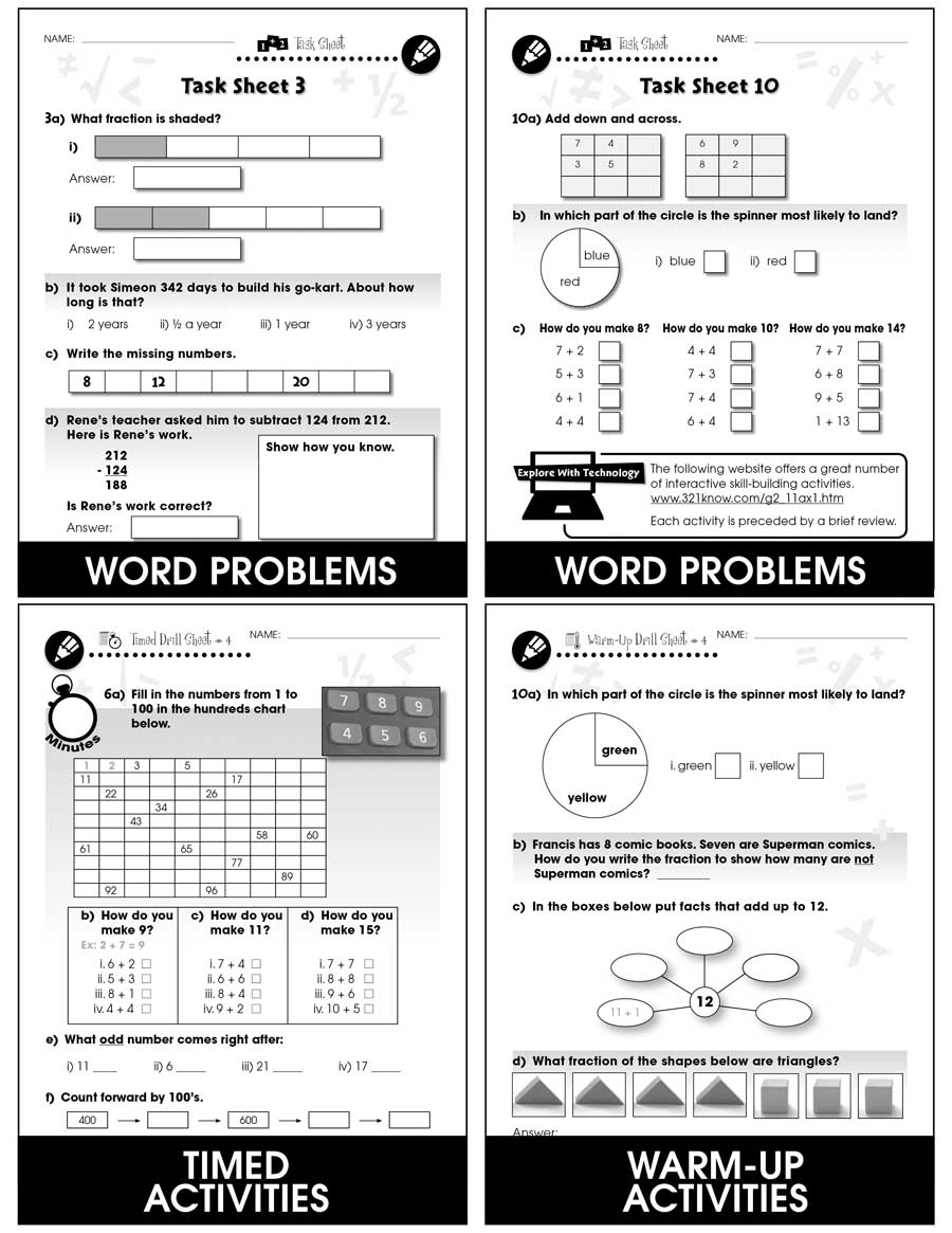 Number & Operations - Task & Drill Sheets Gr. PK-2 - eBook