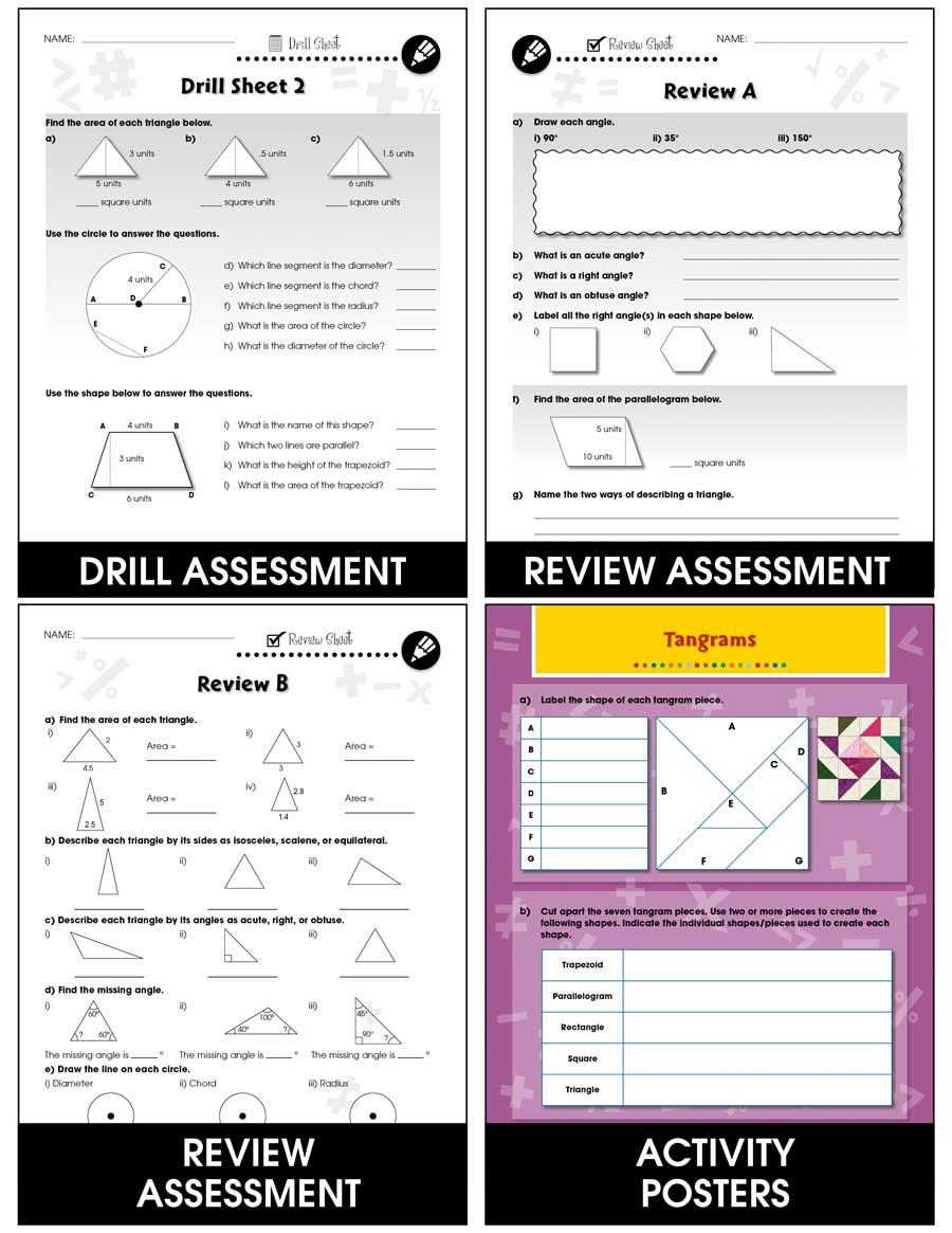 Geometry - Task & Drill Sheets Gr. 6-8 - eBook