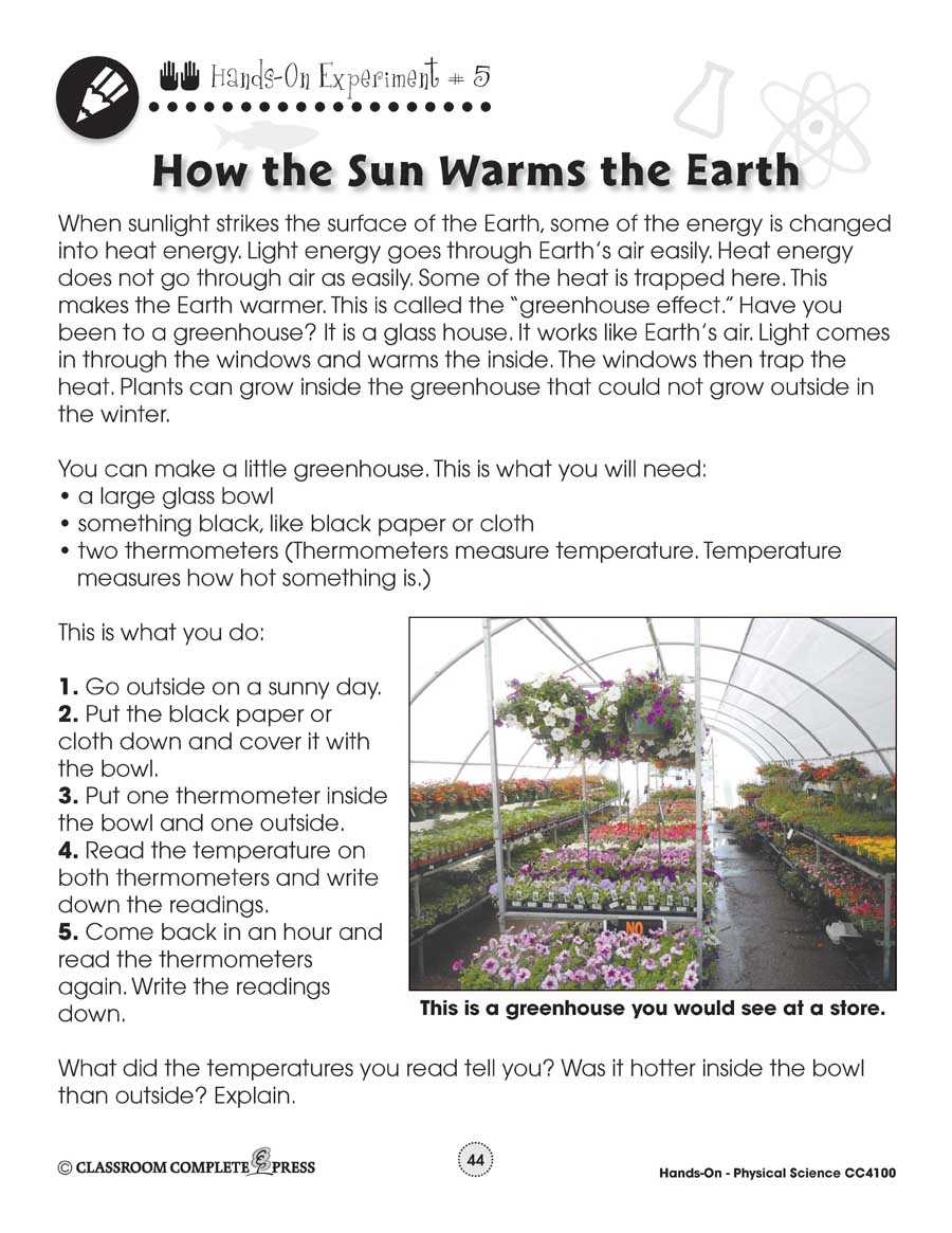 Physical Science: How the Sun Warms the Earth Gr. 1-5 - WORKSHEETS - eBook