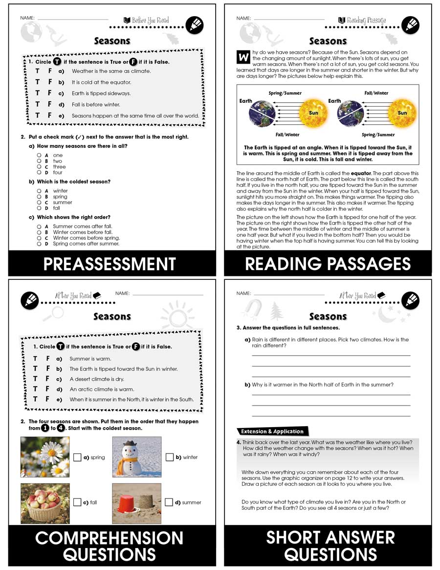 Hands-On - Earth & Space Science: Seasons Gr. 1-5 - Chapter Slice eBook