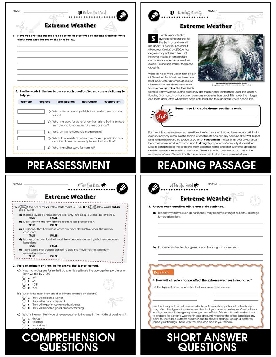 Climate Change: Effects: Extreme Weather Gr. 5-8 - Chapter Slice eBook