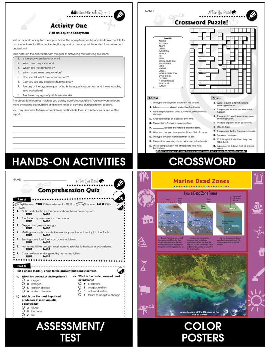 Conservation: Waterway Habitat Resources: Changes in Saltwater Aquatic Ecosystems Caused By Human Activity Gr. 5-8 - Chapter Slice eBook
