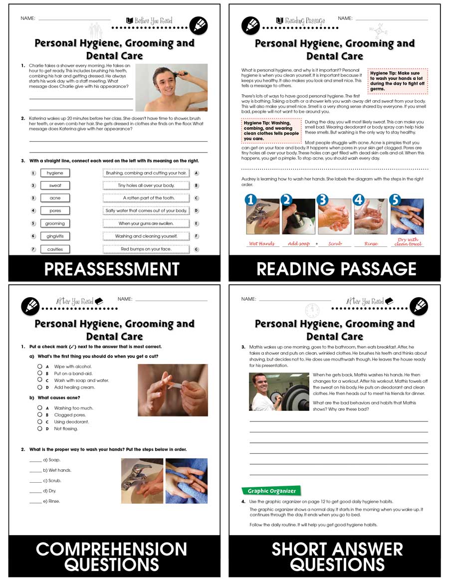 Daily Health & Hygiene Skills: Personal Hygiene, Grooming and Dental Care Gr. 6-12 - Chapter Slice eBook