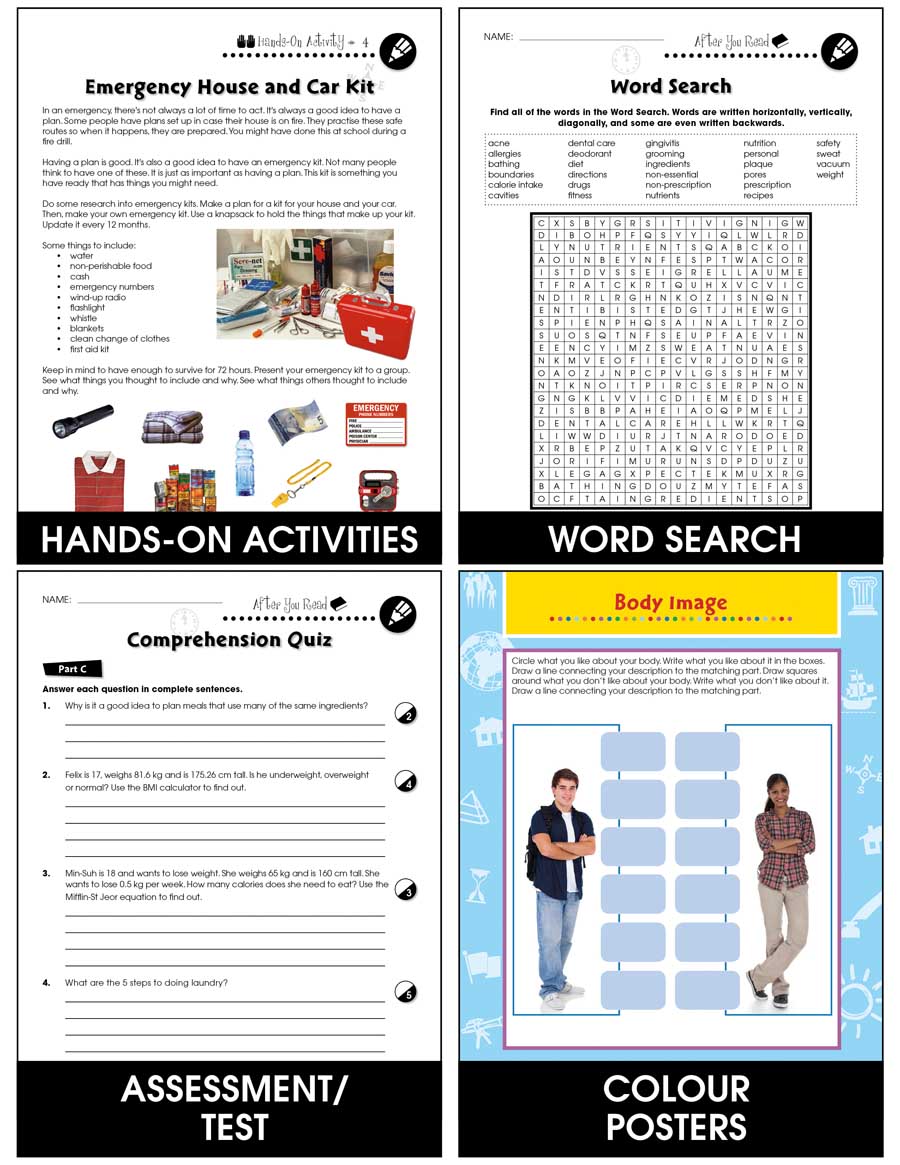 Daily Health & Hygiene Skills: Household Care: Cooking, Laundry and Cleaning - Canadian Content Gr. 6-12 - Chapter Slice eBook