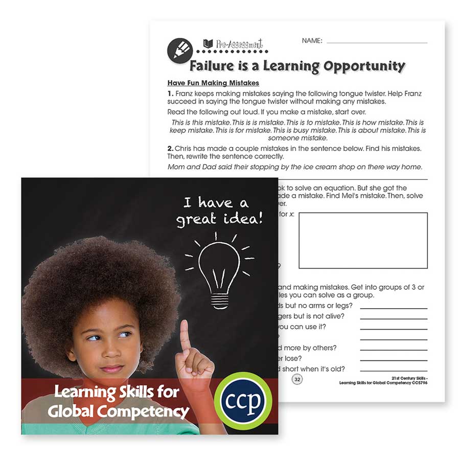 Learning Skills for Global Competency: Have Fun Making Mistakes Gr. 3-12 - WORKSHEETS - eBook