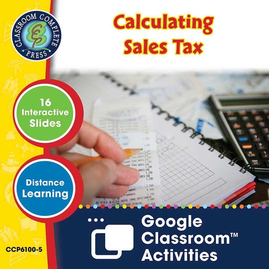 Daily Marketplace Skills: Calculating Sales Tax - Google Slides Gr. 6-12 (SPED) - eBook