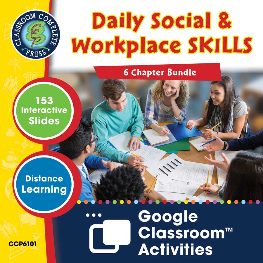 Daily Social & Workplace Skills - Google Slides BUNDLE Gr. 6-12 (SPED) - eBook