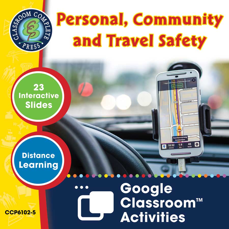 Daily Health & Hygiene Skills: Personal, Community & Travel Safety - Google Slides Gr. 6-12 (SPED) - eBook