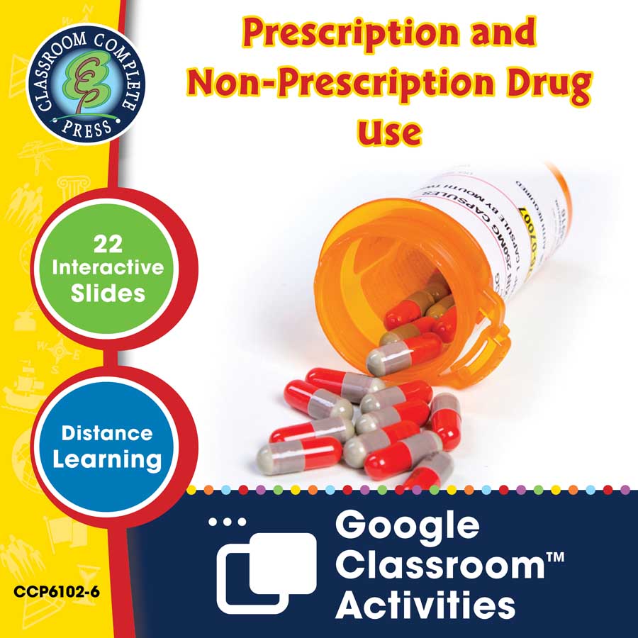 Daily Health & Hygiene Skills: Prescription & Non-Prescription Drug Use - Google Slides Gr. 6-12 (SPED) - eBook