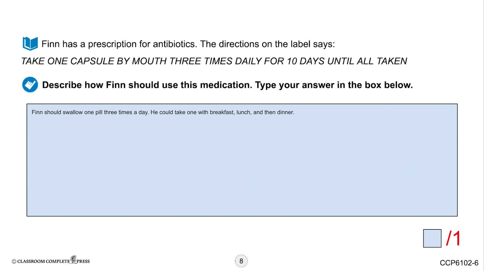 Daily Health & Hygiene Skills: Prescription & Non-Prescription Drug Use - Google Slides Gr. 6-12 (SPED) - eBook