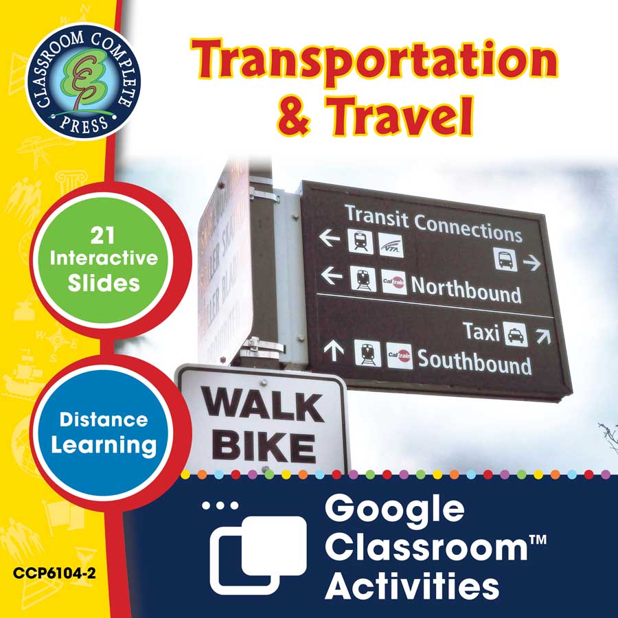 Practical Life Skills - Independent Living: Transportation & Travel - Google Slides Gr. 9-12+ (SPED) - eBook