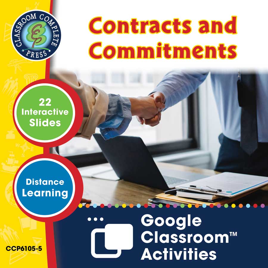 Practical Life Skills - Managing Money: Contracts and Commitments - Google Slides Gr. 9-12+ (SPED) - eBook