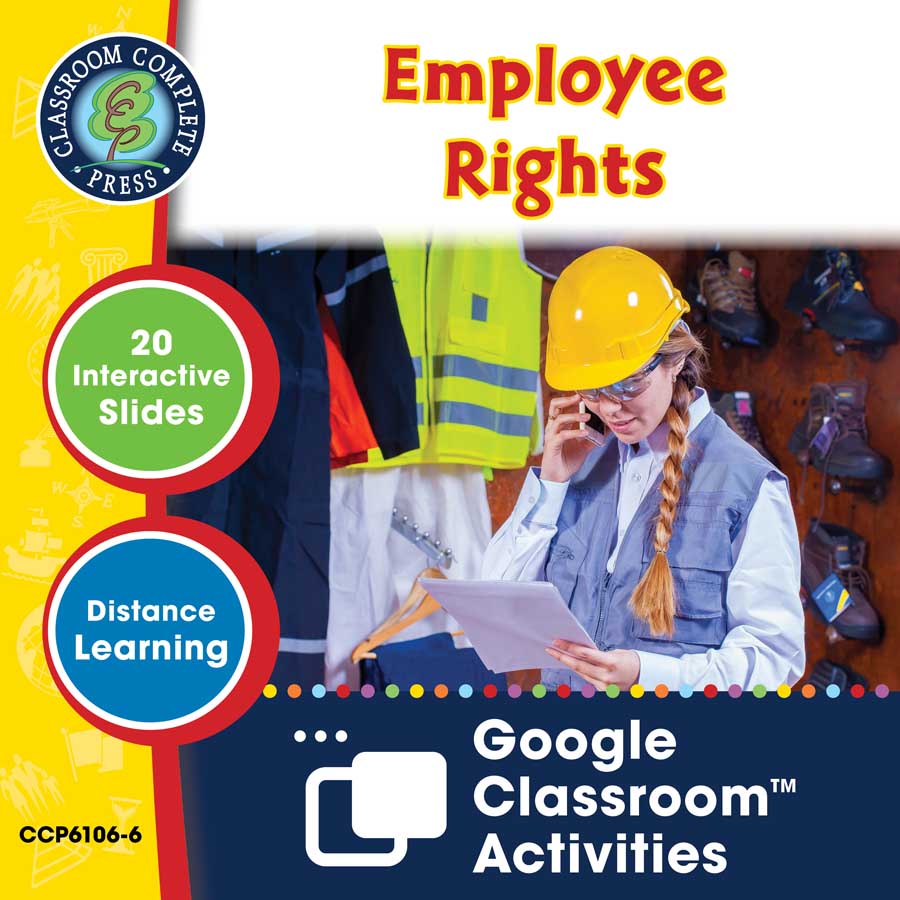 Practical Life Skills - Employment & Volunteering: Employee Rights - Google Slides Gr. 9-12+ (SPED) - eBook