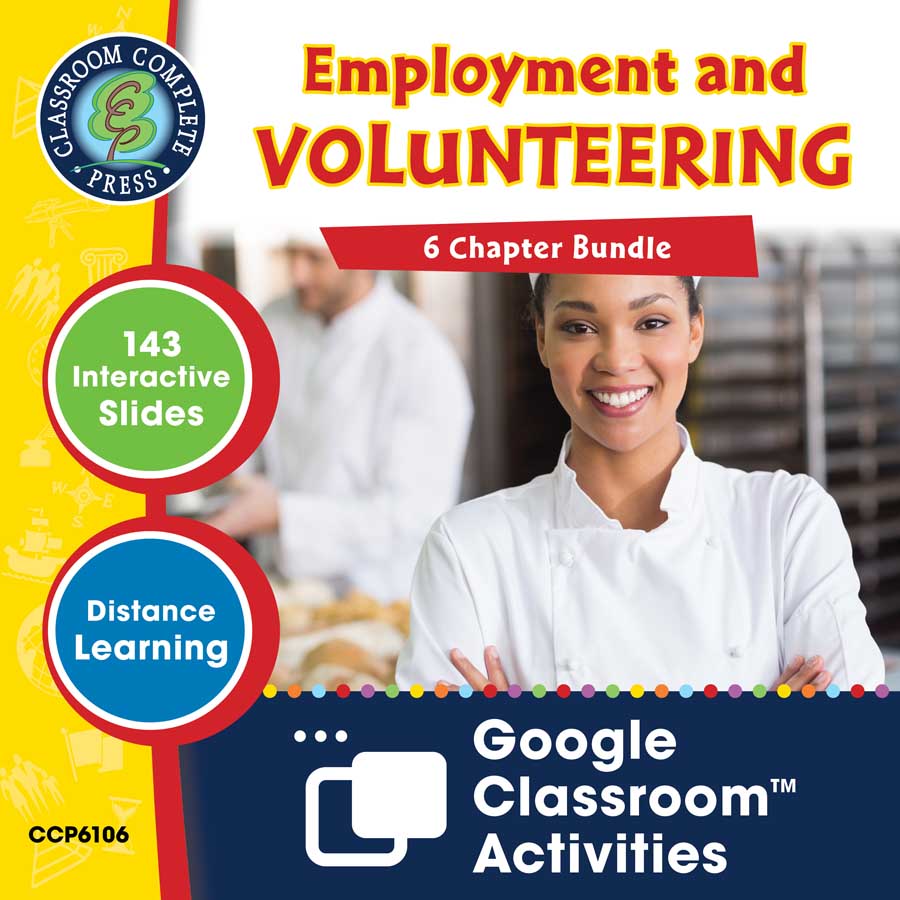Practical Life Skills - Employment & Volunteering - Google Slides BUNDLE Gr. 9-12+ (SPED) - eBook