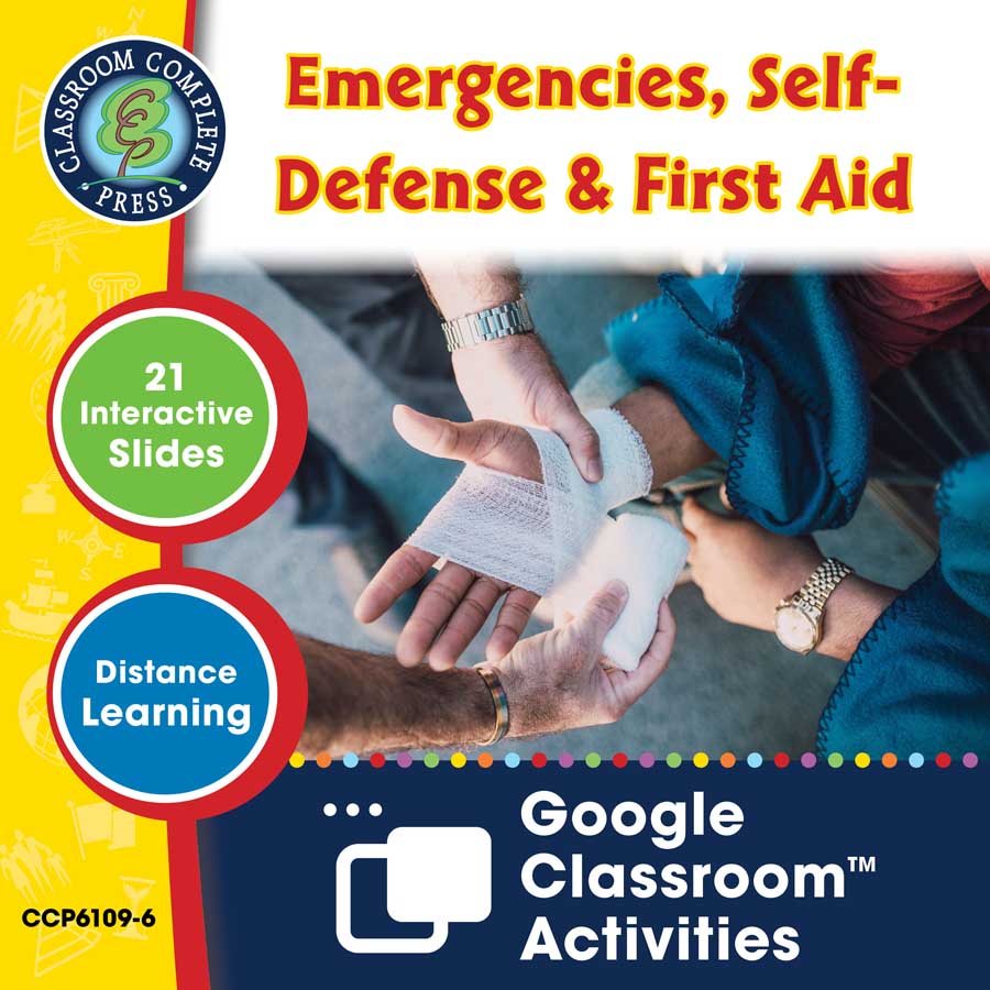 Real World Life Skills - Self-Sustainability Skills: Emergencies, Self-Defense & First Aid - Google Slides Gr. 6-12+ (SPED) - eBook